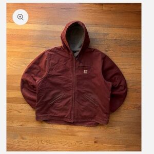 Vintage Y2K lined Detroit Jacket in Clay Red